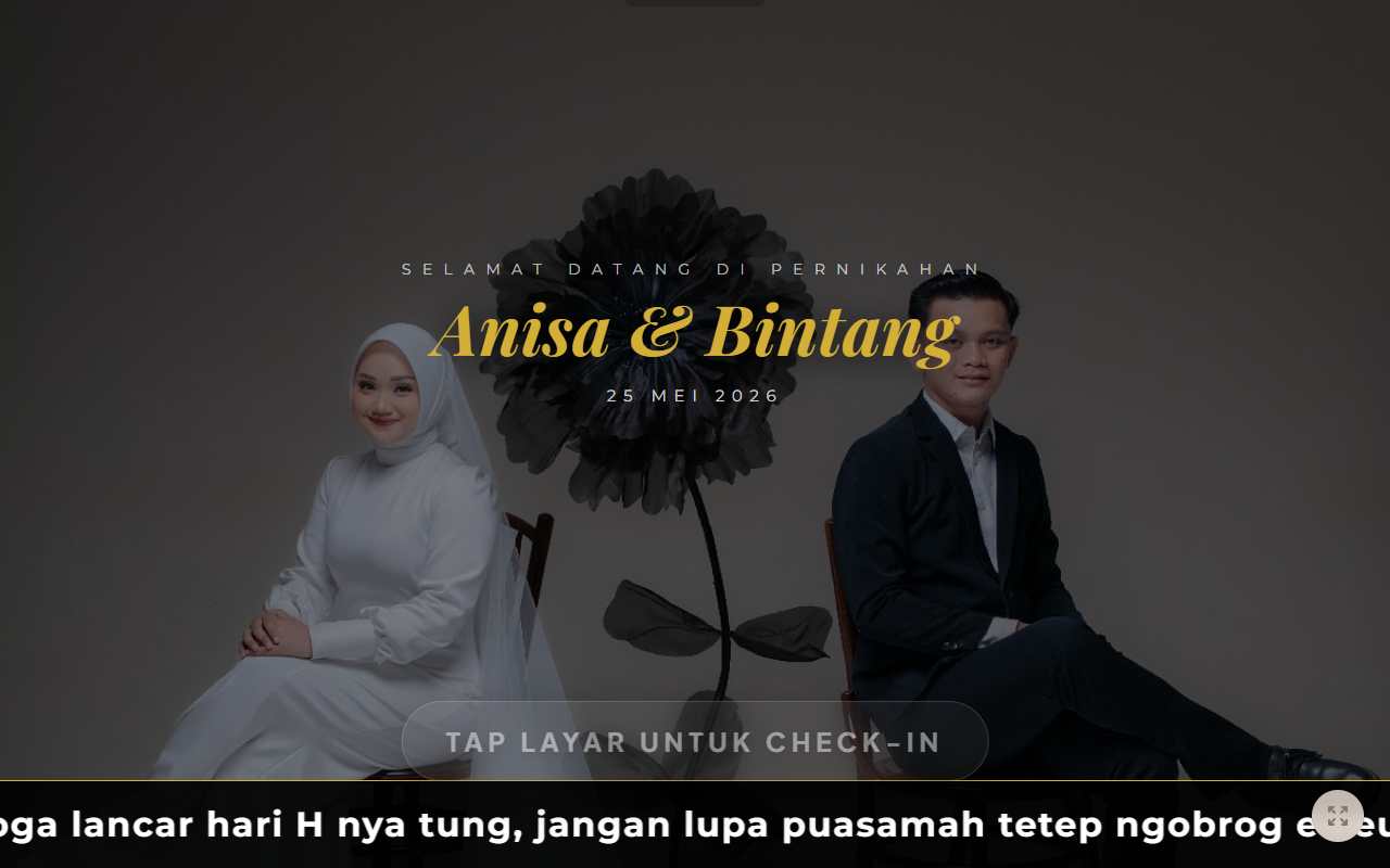 Welcome Sign Bintang & Anisa